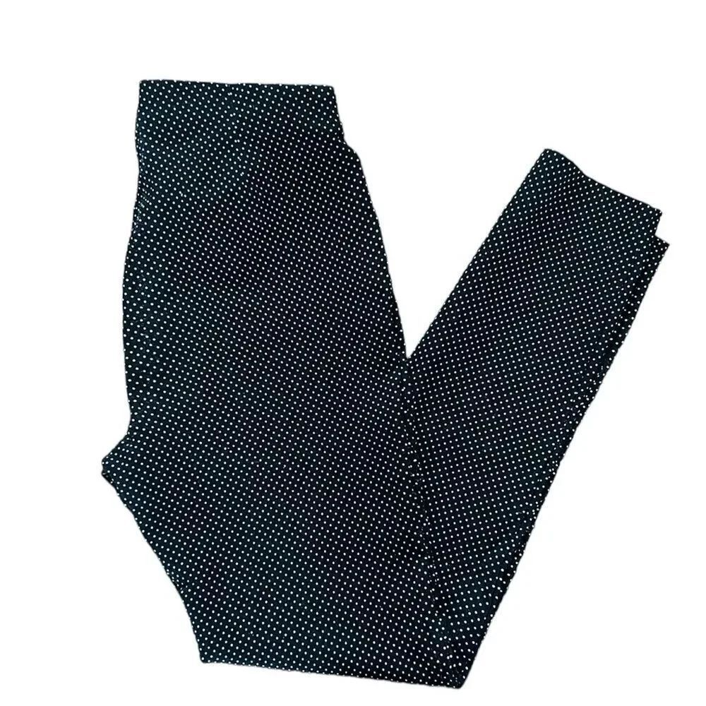 Michael Kors Black And White Polka Dot Leggings